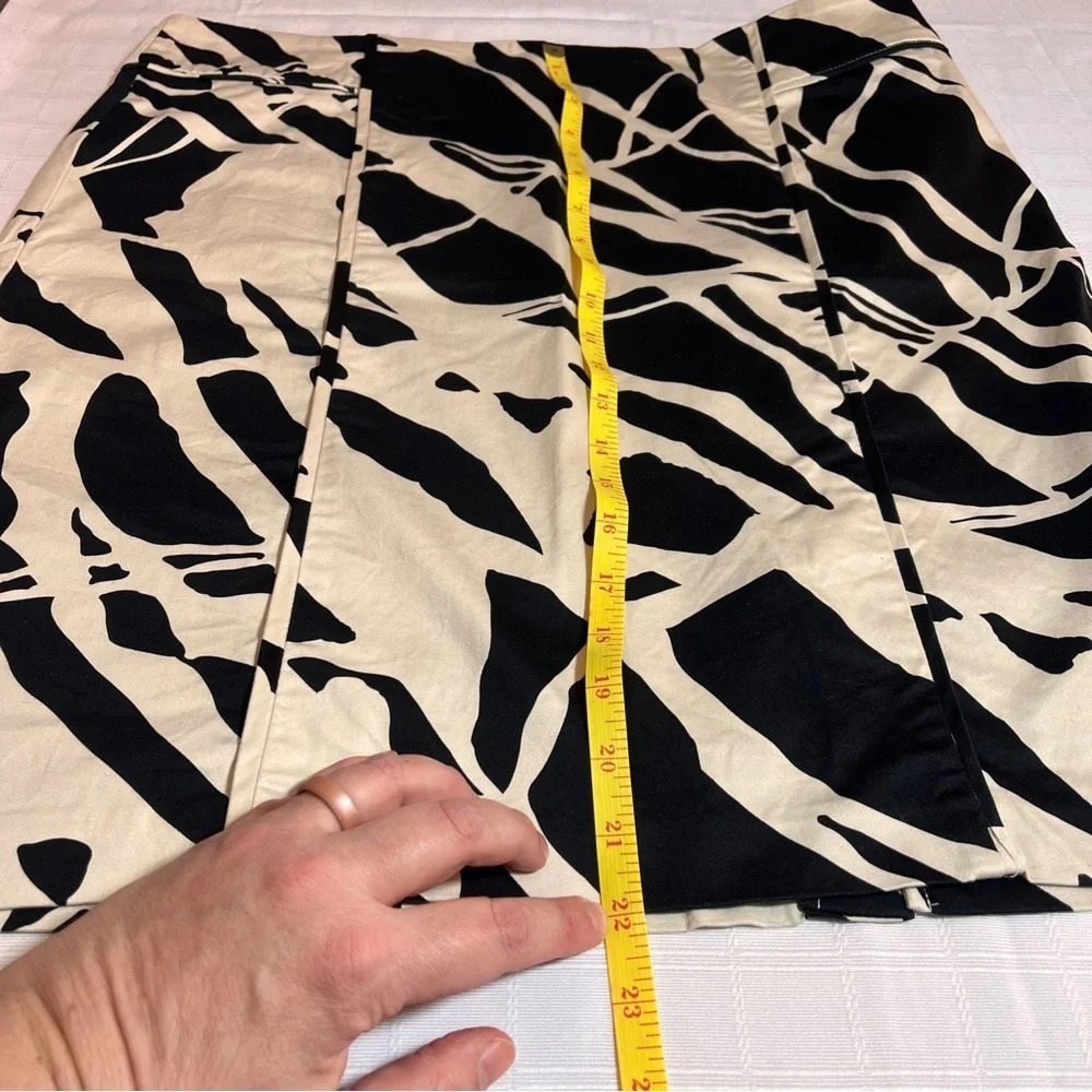 New York & Company Pencil Skirt Black and White Cotton/Spandex Blend Size 14 - Picture 2 of 10